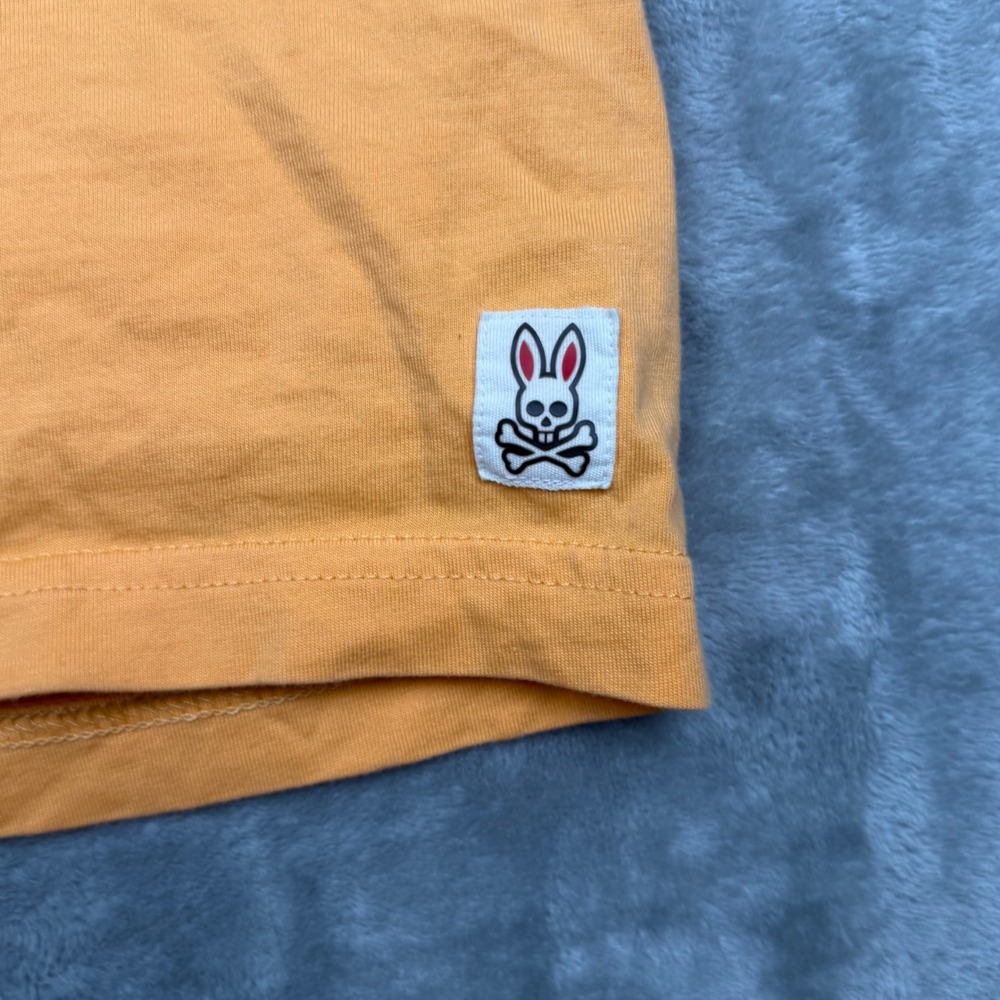 Psycho Bunny Mens Graphic T-Shirt Orange Blue Red Halftone Logo Cotton 8/XXL - Picture 6 of 13